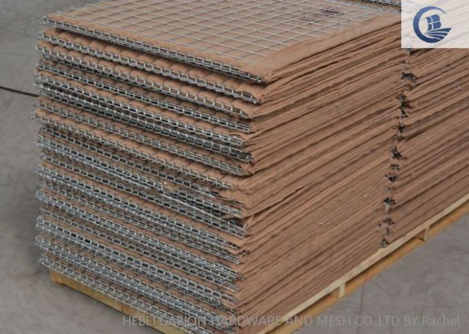 Modular Design HESCO Flood Barrier Wall , Welded Mesh Gabions UV Resistant Treatment 2