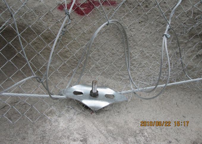 Hot Dipped Galvanized Spiral Wire Mesh , Rockfall Wire Rope Mesh Netting 2