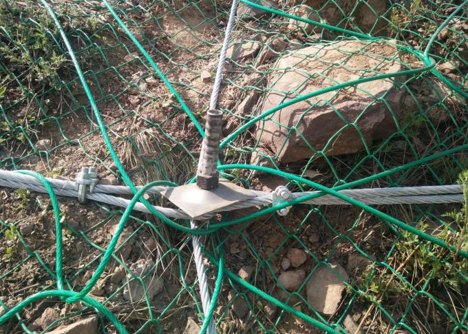 2.0mm 2.2mm Rock Fall Protection Mesh Green Rock Fall Barrier 1