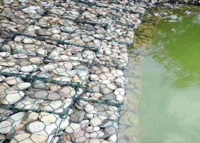 2.7mm 3.2mm Gabion Box / Hexagonal Gabion Cage For Protecting Riverbank 3