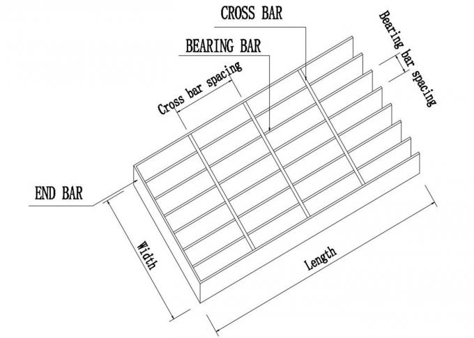 Metal Bar Grate , Stainless Steel Trench Drain Grate  For Floor / Plate / Stair 5