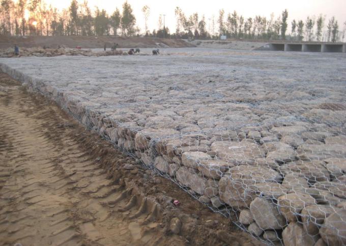 Galvanized Hexagonal Gabion Box 3mX1mX1m Steel Gabion Wall 1