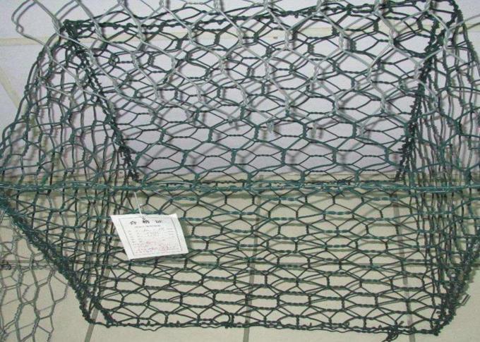 Green PVC Coated Gabion Box 3mX1mX1m Modern Gabion Wall For Shore Protection 0