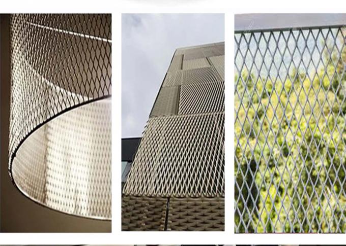 Decorative Stainless Steel Expanded Metal Lath , Galvanized Diamond Mesh 3