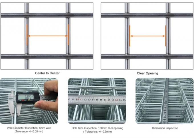 Zinc Coated 6 Gauge Wire Mesh Panel , 10cmx10cm Welded Mesh Gabion 1