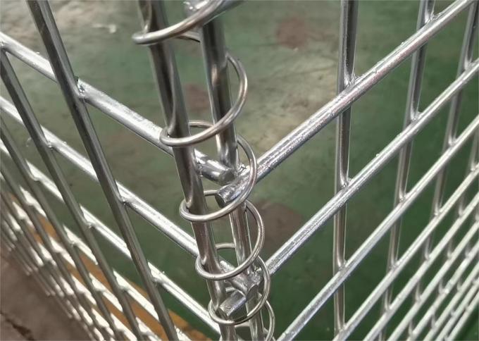 Zinc Coated 6 Gauge Wire Mesh Panel , 10cmx10cm Welded Mesh Gabion 2