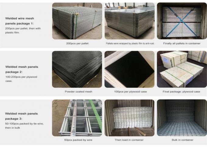 Powder Coated Welded Wire Mesh Panel 1"X1" Hole Size For Protection 2