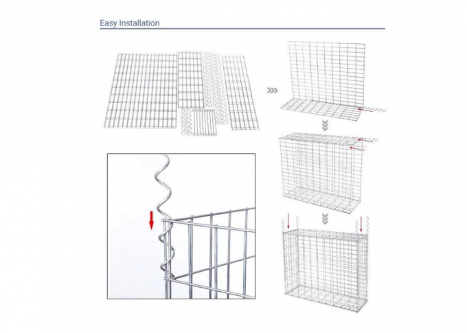 Outdoor Welded Square Gabion Planter Wall Q235 Balck Wire Material 1