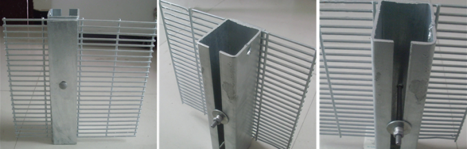 Galvanized Metal Security Welded Mesh Fencing with Opening Size 75mm x 12.5mm with Concertina wire 2