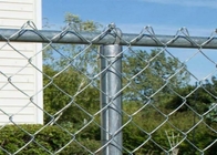 حصار مشبک زنجیره ای گالوانیزه / حصار همه کاره با سیم خاردار در بالا