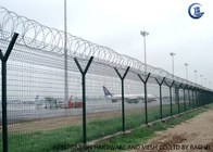 Malla de alambre soldada con autógena cubierta del PVC que cerca la valla de seguridad aeroportuaria de 4.0m m 5.0m m para proteger