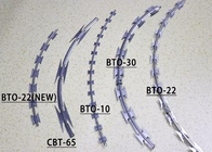 Airport Razor Fencing Wire Length Customized Razor Concertina Coil
