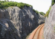 Hexagonal Rockfall Fence , Green Rock Fall Protection Barrier