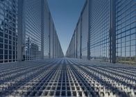 Welded Steel Bar Grating , Serrated Steel Grating for Floor / Walkway