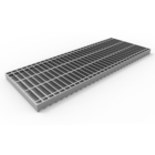 Serrated Stainless Steel Grating with 6x6mm Cross Bar