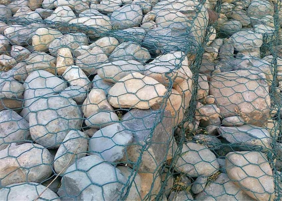 Construction Gabion Box Wall PVC Coated Gabion Wire Mesh