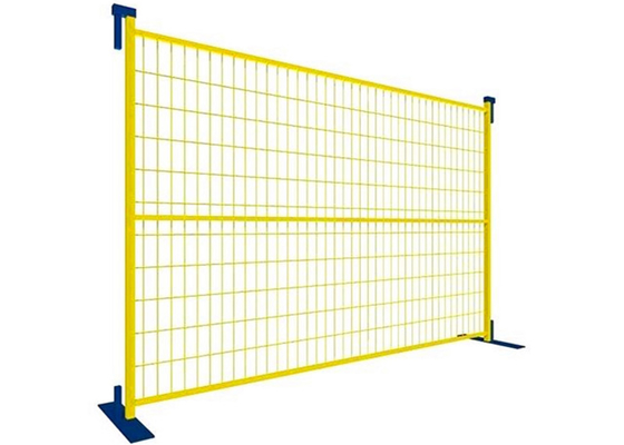 Removable Construction Temporary Fencing Stainless Steel With Base Footstop