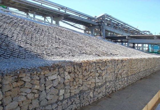 Double Twist Weaving Gabion Basket 60x80mm Mesh Size for Landscaping Projects