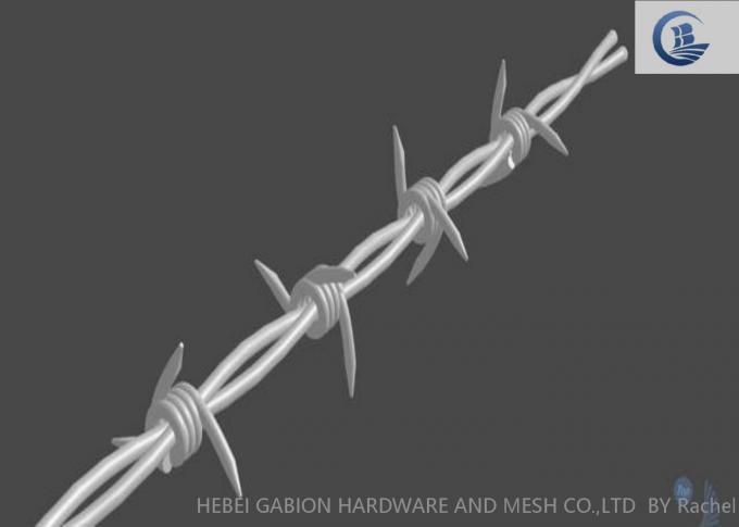 Hot Dipped Galvanized Steel Barbed Wire For Farm Fence / Prison Fence 7