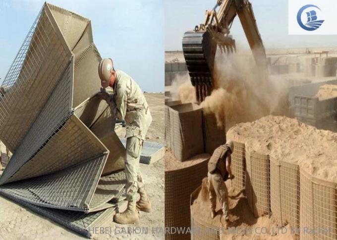 modern Military Hesco Barriers , Hesco Fencing 3mm-5mm Wire Diameter ISO9001 0
