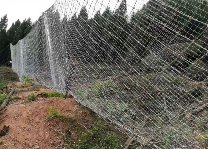 Rock Netting Slope Protection , Metal Wire Rope Mesh Fencing 0