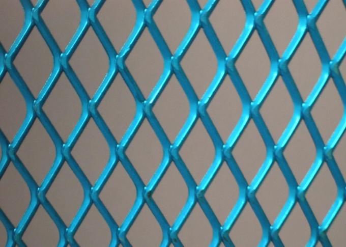 PVC Powder Coated Expanded Metal Fence 30mmx60mm Hole For Highway 2