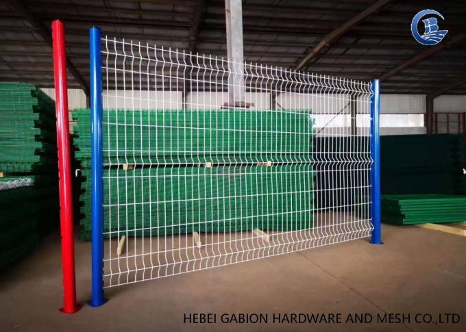PVC Powder Coated 3D Curved Wire Mesh Fence Panel Easy Installation 0