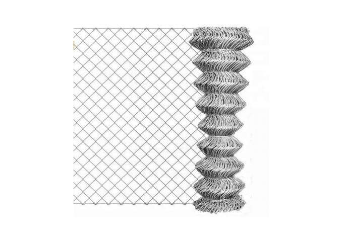 ISO9001 Diamond Chain Link Security Fence 40x40mm 50x50mm Highly Durable 0