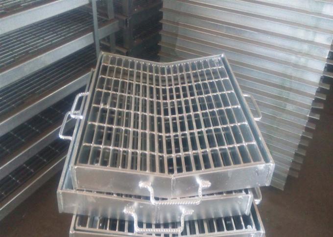 Silver Plate Steel Bar Grating Special Shpaed  Metal Trench Drain Grates 1