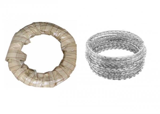 SS304 Razor Fencing Wire / Concertina Coil Fencing For Highway 7