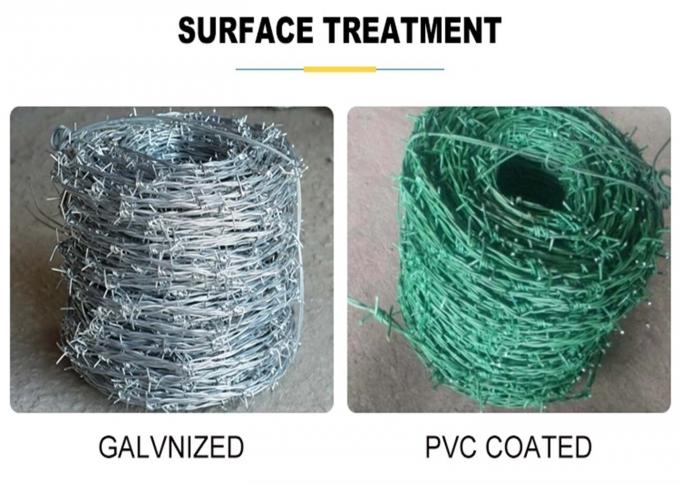 Security Barbed Wire Fence PVC Coated For Farm / Prison 3