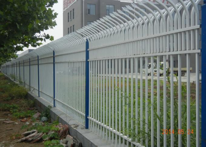PVC Coated Pressed Spear Top Tubular Steel Ornamental Fence For Protection 1