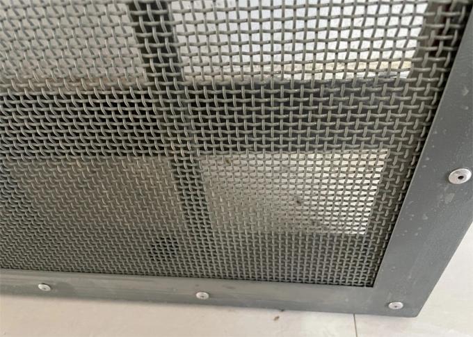 0.5m-2m Black Coated Wire Mesh , 316 Stainless Steel Security Screen Mesh 0