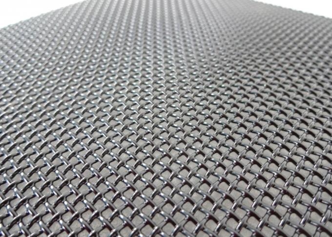 0.5m-2m Black Coated Wire Mesh , 316 Stainless Steel Security Screen Mesh 1