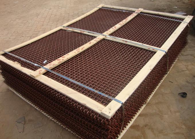 Red Paint Steel Screen Wire Mesh Anti Rust Crimped Wire Mesh 1