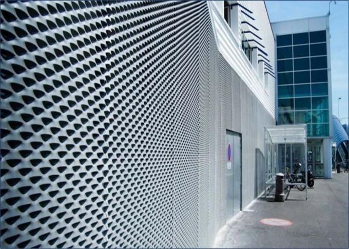 Silver Expanded Metal Mesh Screen Corrosion Resistance For Architectural 2