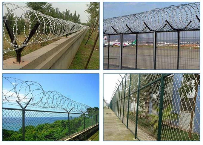Welded Razor Wire Mesh Fence Length Customized For Military Prison 0