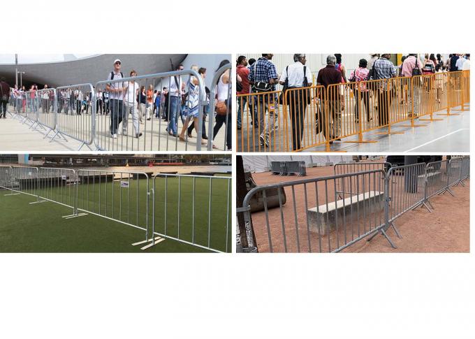 Traffic Metal Crowd Control Barriers / Metal Pedestrian Barriers For Temporary Isolation 2