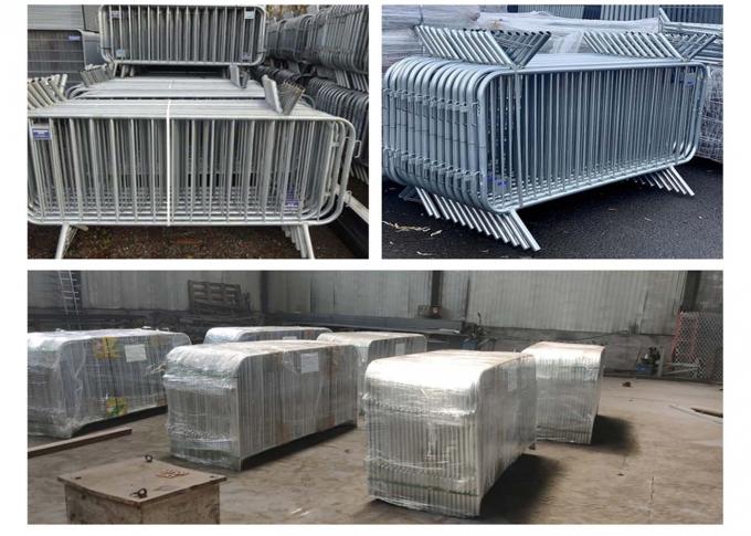 Traffic Metal Crowd Control Barriers / Metal Pedestrian Barriers For Temporary Isolation 5