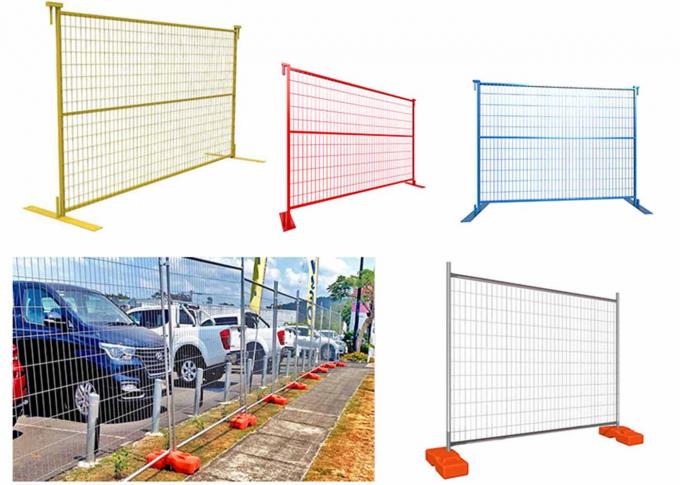 Removable Construction Temporary Fencing Stainless Steel With Base Footstop 0