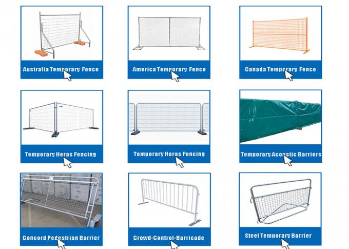 Removable Construction Temporary Fencing Stainless Steel With Base Footstop 1