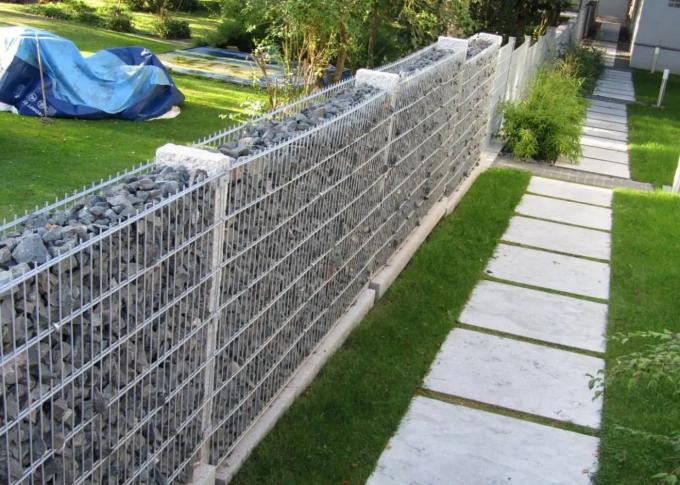 Outdoor Welded Square Gabion Planter Wall Q235 Balck Wire Material 3
