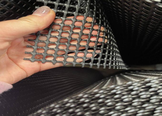 Heavy Duty Plastic Wire Mesh , Extruded Square Netting 6mm Hole Size 0