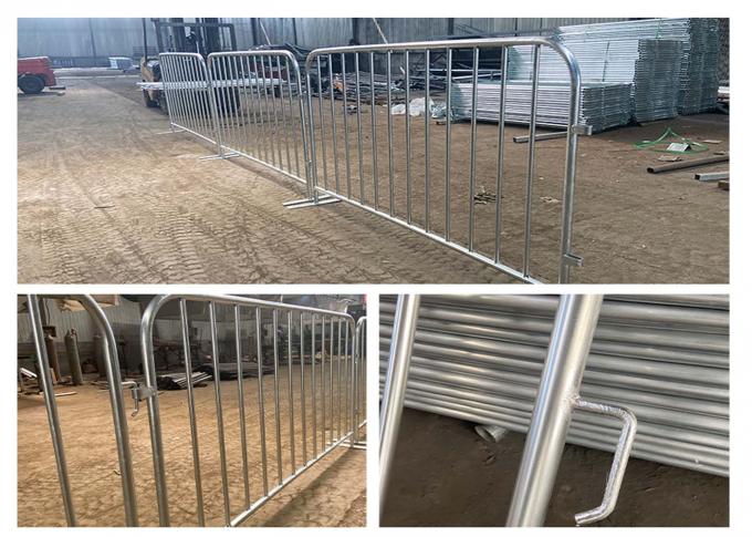 Customized hot dipped galvanized crowd control barrier  portable barricades 5