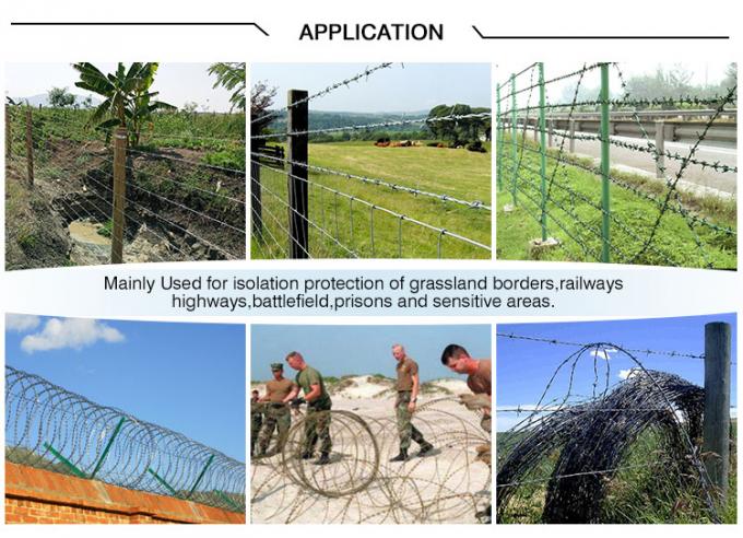 75mm-120mm Barb Spacing Barbed Wire Fence security farm fencing 3
