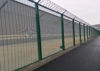 Green Welded Mesh Fencing Anti Climb Powder Coated 358 Security Fence Prison Mesh