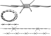 Argent à haute tension de barrière de barbelé/couleur verte pour des militaires