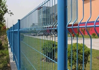 Green Plastic Coated Wire Mesh Fencing For School / Plant / Highway