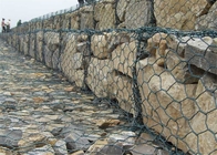 Kotak Gabion Dilapisi PVC Hijau 3mX1mX1m Dinding Gabion Modern Untuk Perlindungan Pantai