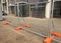 Removable Construction Temporary Fencing Stainless Steel With Base Footstop